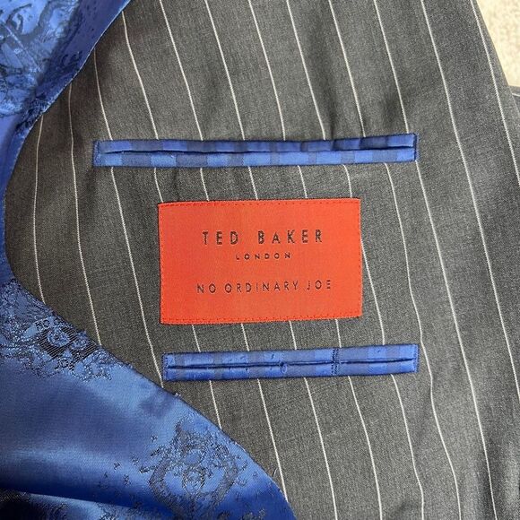Ted Baker Gray Sport Coat Blazer Mens 48R No Ordinary Joe Mob Boss Formal - Picture 5 of 12
